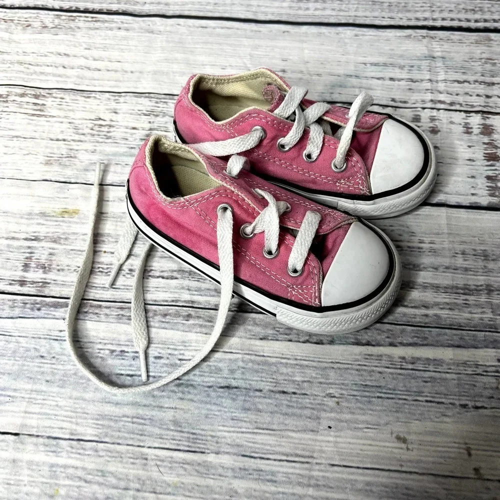 Converse Pink Low Top Toddler Sneakers Girls 6